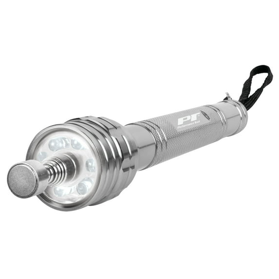 Performance Tool W1930 Telescoping Magnetic Flashlight with Flexible Magnet, Extends to 27-Inches, 6 LEDs, Impact Resistant Aluminum Construction