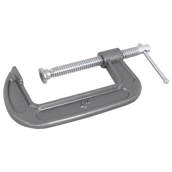 Performance Tool W207C Ductile Iron C-Clamp with Enamel Finish and Swivel Pad Head for Home, Shop, Auto and Office Jobs