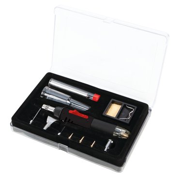 Performance Tool 3-in-1 Butane Soldering Iron - Heat Gun & Torch With 8 Tips & Adjustable Temperature