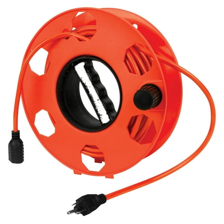 Performance Tool W2274 Heavy Duty 11-inch Cord Reel for Holding Extension Cords, Orange, 150-ft Capacity