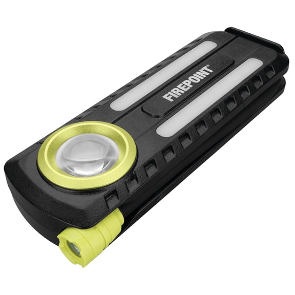 Performance Tool W2695 FIREPOINT 800+LM Flex Neck Rechargeable Task Light, 3-in-1, Power Bank Functionality, USB-C Charging, Red LED Lights, Black/Green