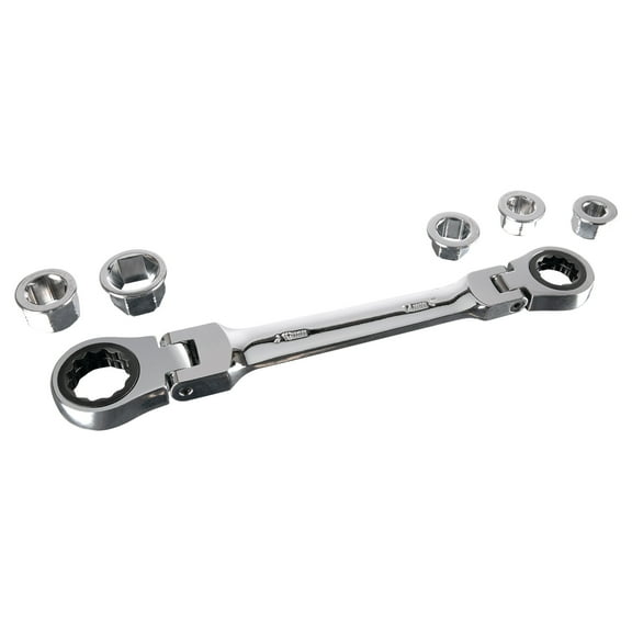 Performance Tool W30649 Flex Head Ratcheting Wrench Set - 7 Piece Metric, Low Profile, 72 Tooth, with Reusable Storage Case