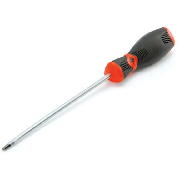 Performance Tool W30987 Black & Red Slotted Screwdriver, 3/16" x 6