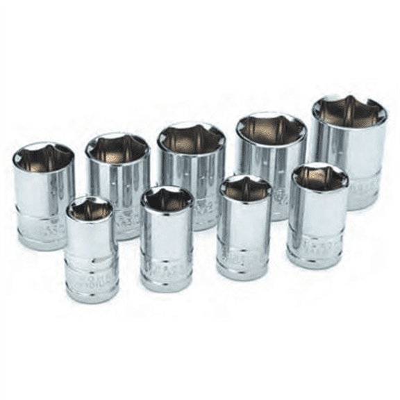 Performance Tool W32202 1/2-Inch Drive Metric Socket Set, 9-Piece