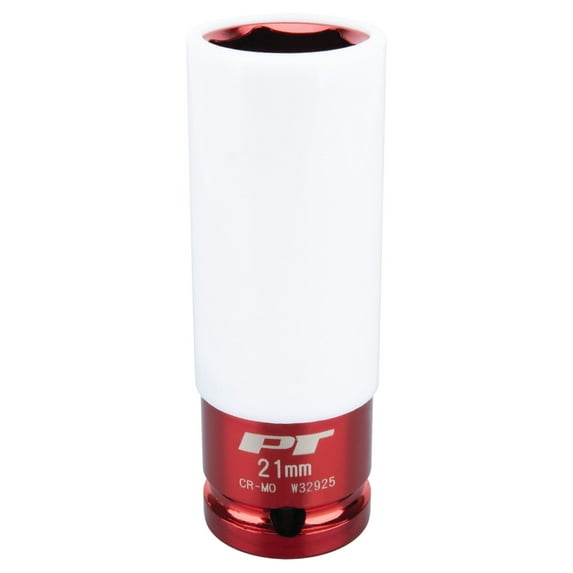 Performance Tool W32925 Performance Tool 1/2-Inch Impact Drive 21mm Thin Wall Socket , Red