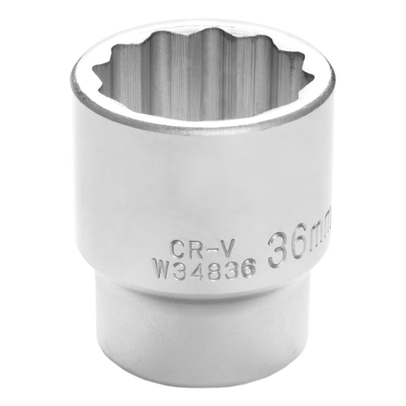 Performance Tool W34836 3/4-Inch Drive 12-Point Standard Socket 36mm