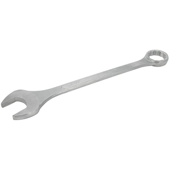 Performance Tool W356B 2-1/2 in. Combination Wrench, Drop-Forged Chrome Alloy Steel, Satin Chrome Finish, Rounded Box End