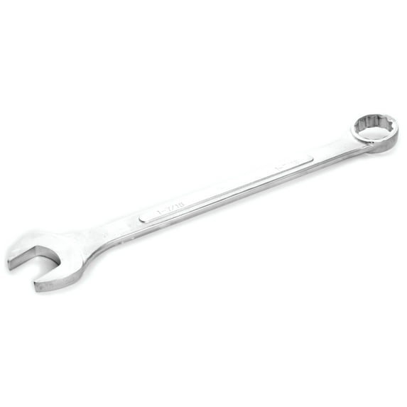 Performance Tool W377B 1-7/16 in. Combination Wrench, Drop-Forged Chrome Alloy Steel, Satin Chrome Finish, Rounded Box End