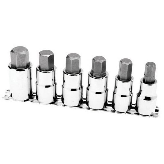 Performance Tool W38886 6 Piece 1/2 Drive Large Hex Bit Socket Set 3/8-Inch, 1/2-Inch , 9/16-Inch, 12mm, 14mm, 17mm