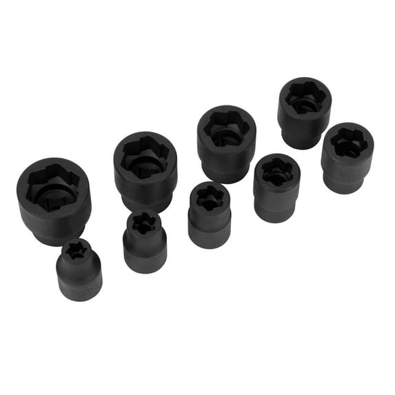 Performance Tool W38916 3/8-Inch Drive 9 Piece Bolt Extractor Set SAE