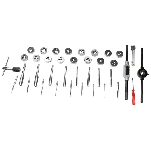 Performance Tool W4001DB 40-Piece SAE Tap And Die Set | Coarse and Fine Threads | Essential Threading Rethreading Tool Kit with Accessories and Storage Case