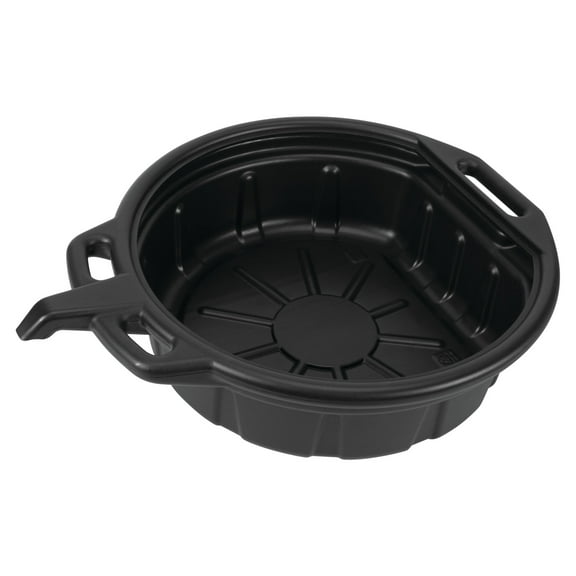 Performance Tool W4071 4.5 Gallon Oil Drain Pan, Carrying Handle, Easy-Pour Spout, High-Density Polyethylene, Black