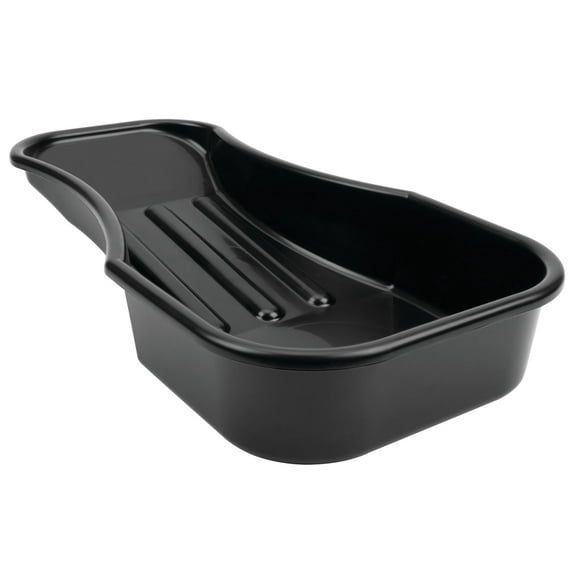 Performance Tool W4073 Heavy Duty 2.8 Quart Oil Drain Pan with Splash Guard and Tapered Spout - Plastic, Black