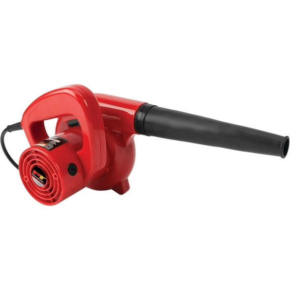 Performance Tool W50063 600W Garage/Shop Handheld Blower - Compact, 75+ mph air Flow, 16,000 max RPM - Large Handle with Lockable Trigger - Includes Vaccum Bag