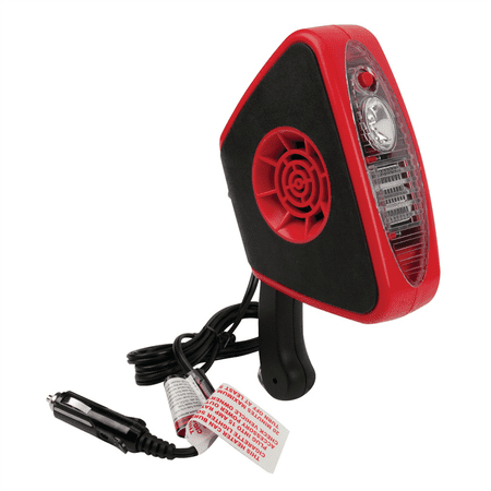 Performance Tool W5009 12V Compact Heater and Defroster with Swivel Base, Swing-Out Handle, and LED Flashlight