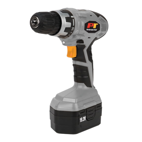 Performance Tool W50092 19.2V Cordless Drill Set with LED Light and 13-Piece Accessory Set