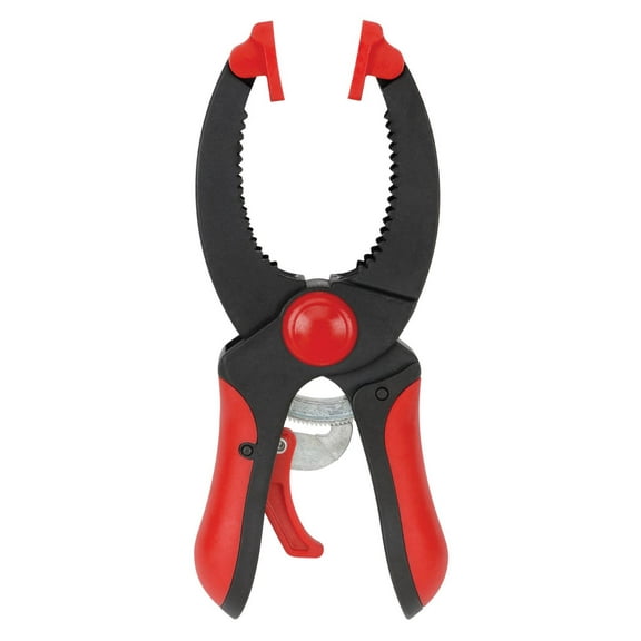 Performance Tool W5092 Lightweight Pivoting Soft Jaws V-Groove Clamp with Rubber Grip Handle - 55 lb Max Clamping Pressure 3-Inch Capacity