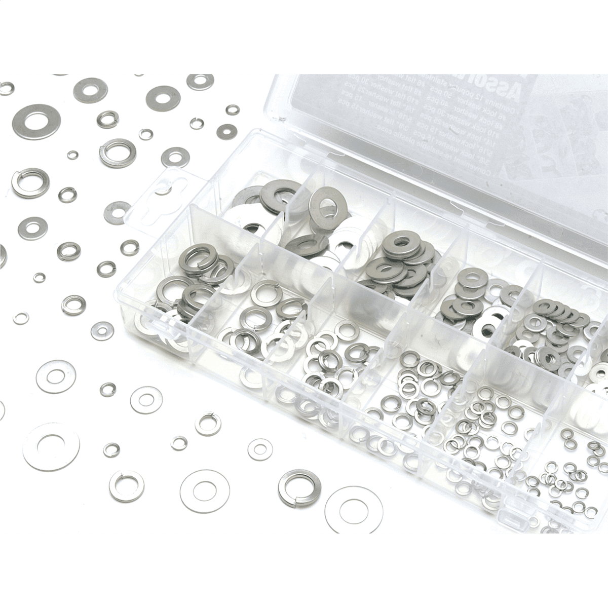 Sae Tools Performance Tool W5216 350pc SAE Lock & Flat Washer Assortment ...