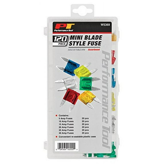 Performance Tool W5369 Mini Fuse Assortment - 120 Piece