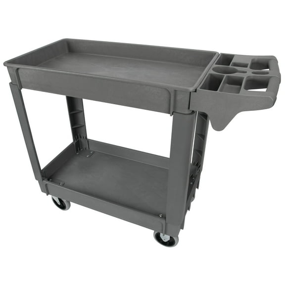 Performance Tool W53991 Easy Rolling 2 Shelf Poly Service Cart (30x16)