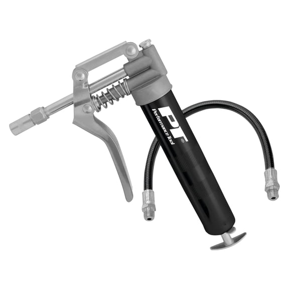 Performance Tool W54198 Mini Grease Gun (3 oz) With 12 inch Flexible Hose and 5.5 inch Rigid Extension Pipe
