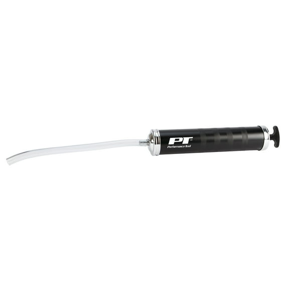 Performance Tool W54220 Professional Zinc Tip Suction Pump for Vehicle Engine Oils and Lubricants, 1 Pint Capacity, 12 in. Flexible Hose - Black