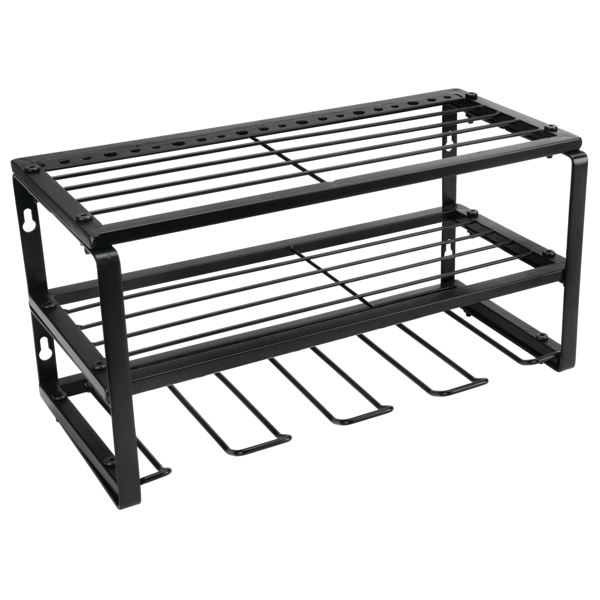 Performance Tool W7701 Power Tool Organizer Wall Mount - Hand Tool Storage Racks, Utility Racks, Drill Holder & More - 3 Tier Sturdy Iron 16" Cordless Tool Organizers