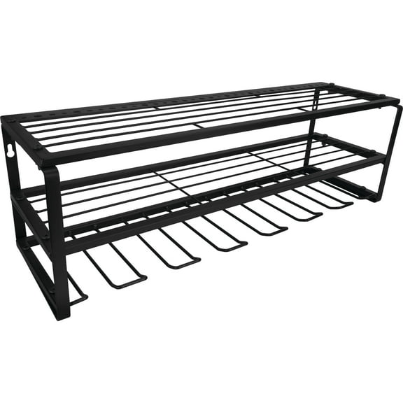 Performance Tool W7703 26" Power Tool Storage Rack, 9-Gauge Steel Frame, Fully Welded Shelves, Powder-Coated, Black