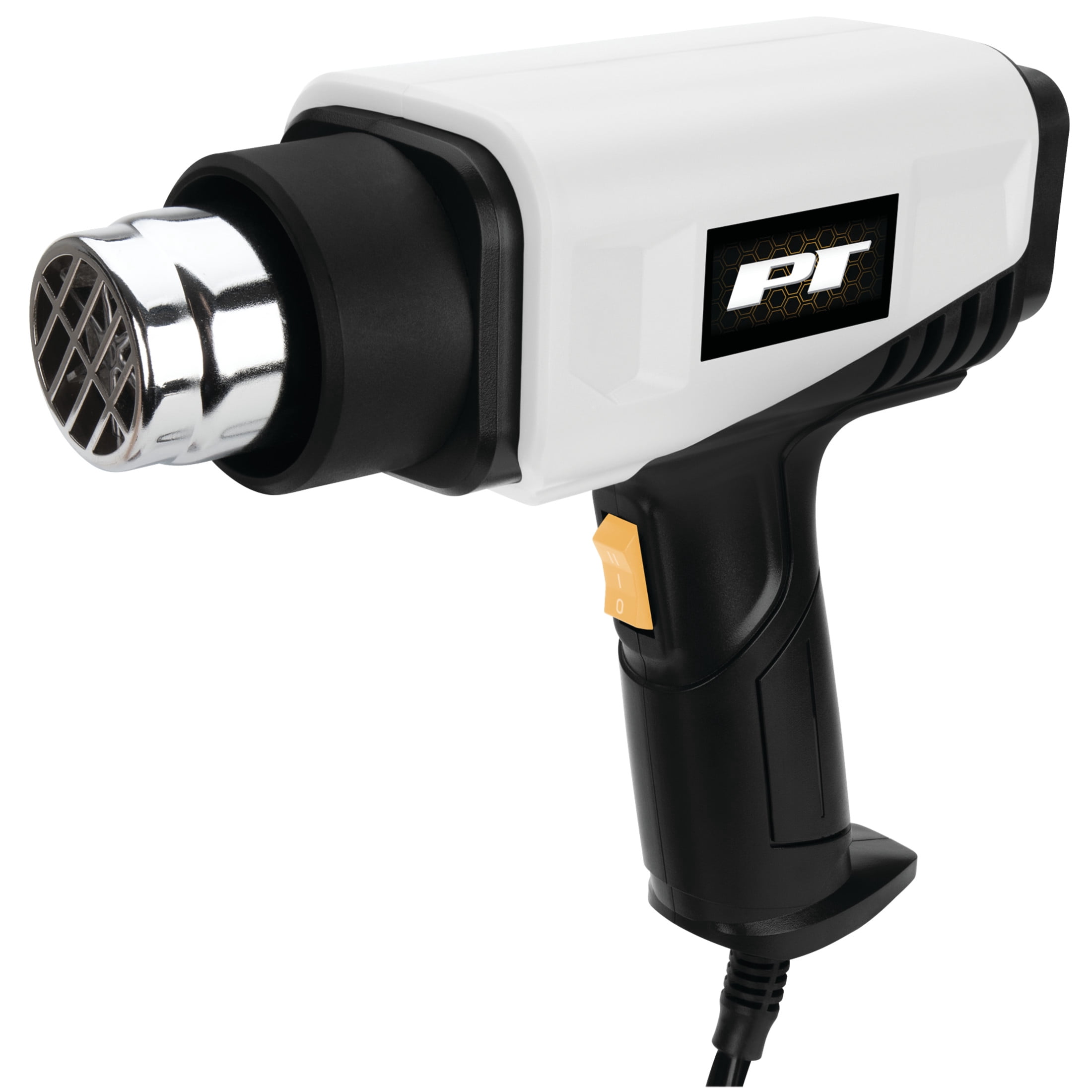 Performance Tool W7734 1800W Compact 2-Speed Heat Gun - Electronic Repair, Heat Shrink, 662/ 1202 Degrees F, Nozzle Adapters, Craft Gun, White/Black