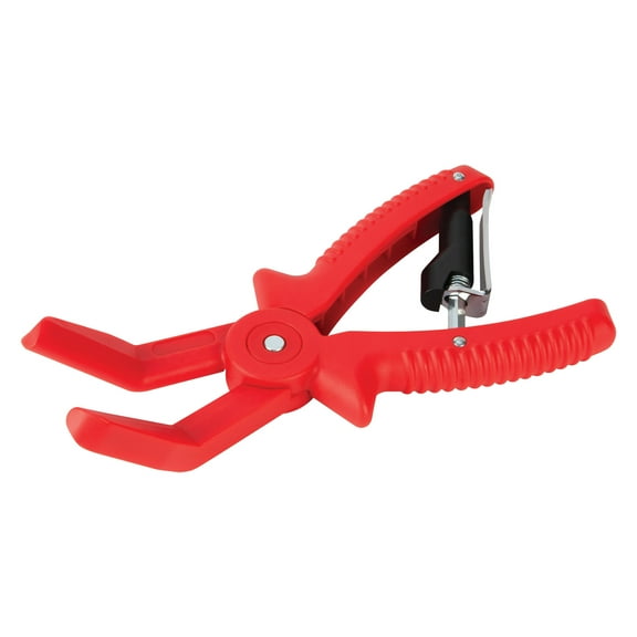Performance Tool W83206 Locking Offset Hose Pinch Off Pliers - Red, Prevents Spills or Messes from Rubber Hoses