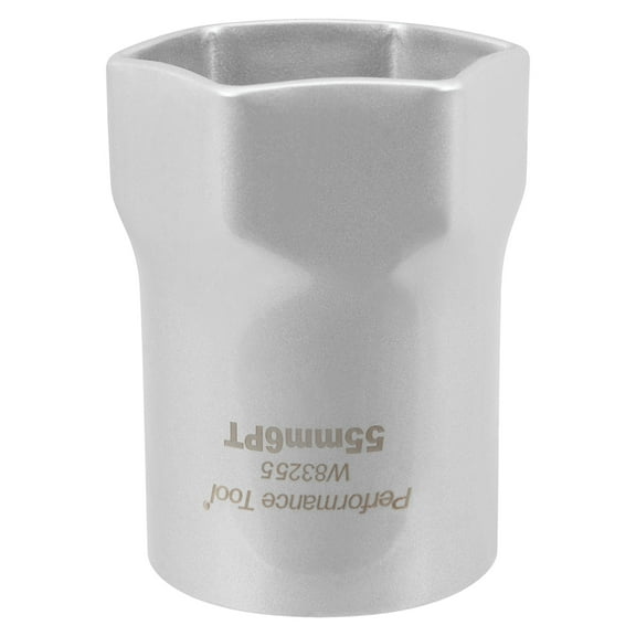 Performance Tool W83255 Toyota 1/2-Inch Drive Hex Lock Nut Socket, 55 mm, Deep Well, Carbon Steel, Gray