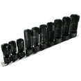 thumbnail image 1 of Performance Tool W84027 10 pc. 3/8-in. Dr. Flare Nut Socket Set for Tight Spaces: 10-19mm Sizes, Useful for Sensors, ABS, Master Cylinders, Chrome Vanadium Steel, Black Phosphorus Finish, 1 of 9
