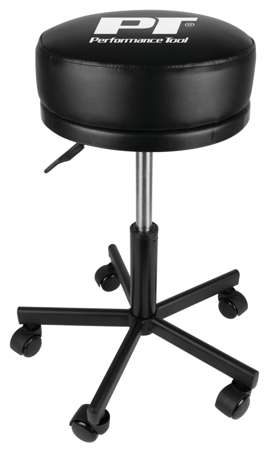 Black Adjustable Pneumatic Rolling Laboratory Stool