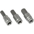 thumbnail image 1 of Performance Tool W86023 Chrome Vanadium Steel Metric Hex Bit Socket Set, 3-Piece, Heat Treated, Lifetime Warranty, 1 of 2