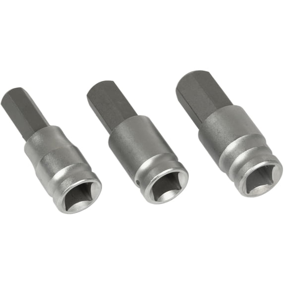 Performance Tool W86023 Chrome Vanadium Steel Metric Hex Bit Socket Set, 3-Piece, Heat Treated, Lifetime Warranty
