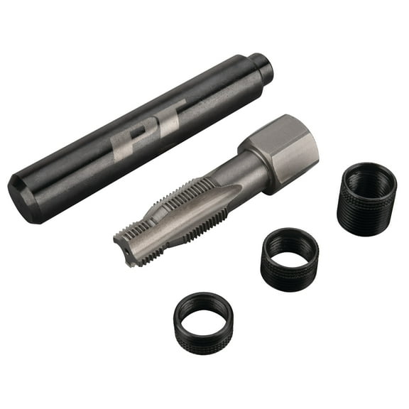 Performance Tool W86910 Spark Plug Repair Kit M14-1.25 Thread Size & HSS Tapered Reamer, (3) 503 Stainless Steel Inserts