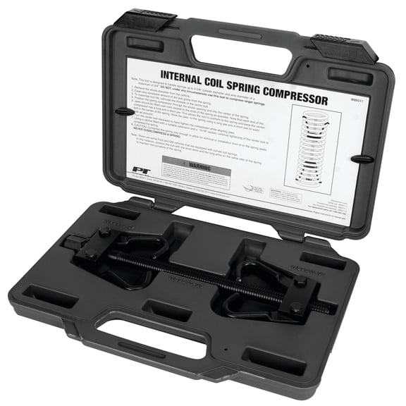 Performance Tool W89311 Coil Spring Compressor for Vehicle Maintenance and Repair with Tempered Chrome Steel Jaws in Blow Molded Storage Case 12-in Rod