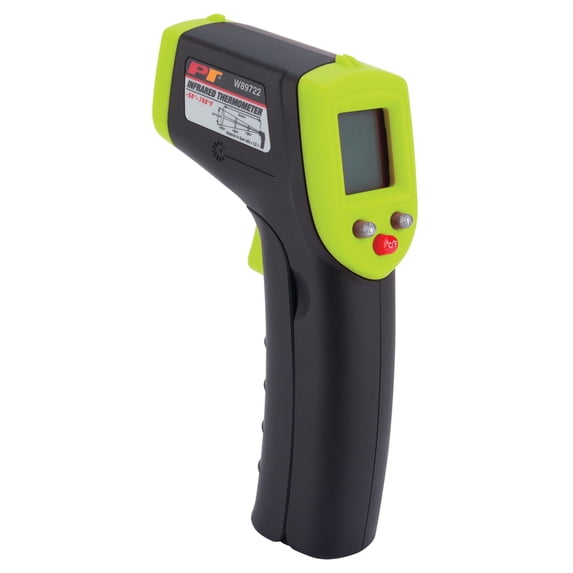 Performance Tool W89722 Non-Contact Digital Laser Infrared Thermometer, Orange and Black With 12:1 Spot Ratio