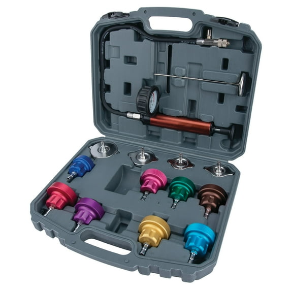 Performance Tool W89733 14 pcs Aluminum Automotive Cooling System Radiator Pressure Tester Kit
