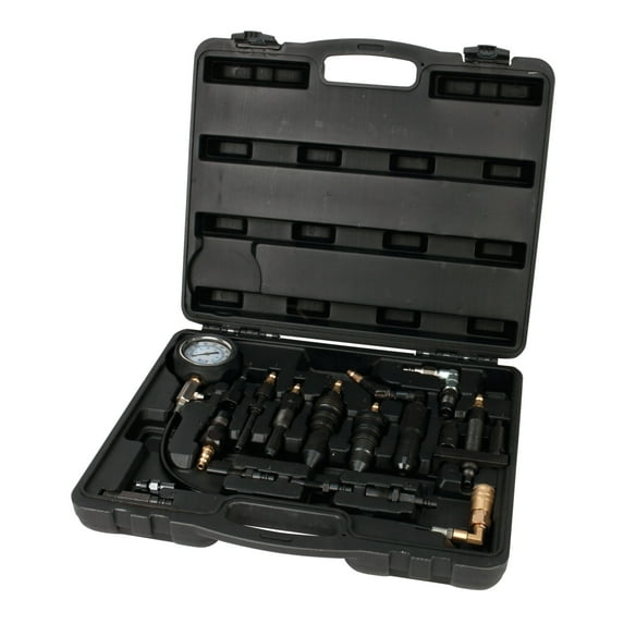 Performance Tool W89735 Diesel Compression Tester Kit for Cars, Trucks, Tractors, and Farm Equipment - Carbon Steel w/ Organizer Case
