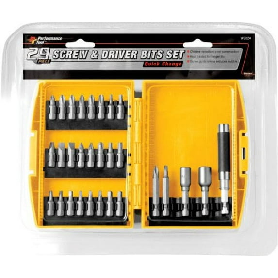 Performance Tool W9024 29pc Quick Change Screw & Drvr