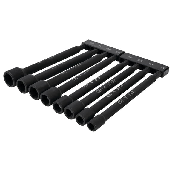 Performance Tool W9064 8 pc. SAE Magnetic Nut Driver Bit Set WMR-W9064