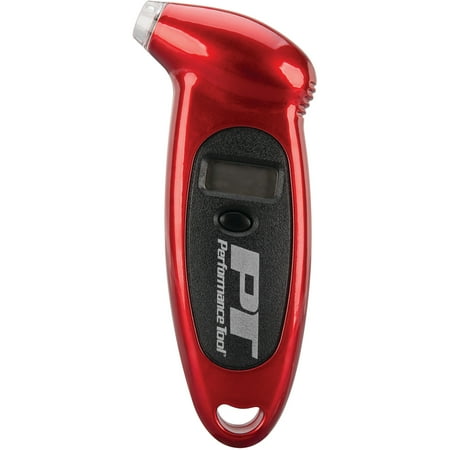 Performance Tool W9107 Backlit Tire Pressure Gauge with Lighted Tip, Triple Function Display, and Auto-Off Feature - Accurate to +/- 1 PSI