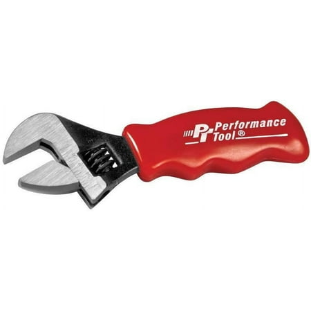 Performance Tool W9108 Stubby Adjustable Wrench, 1 in, 6 in OAL