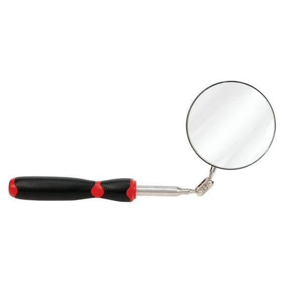 Performance Tool W9141 3.5-Inch Jumbo Round Inspection Mirror, Extends from 11-3/8 to 30-Inch