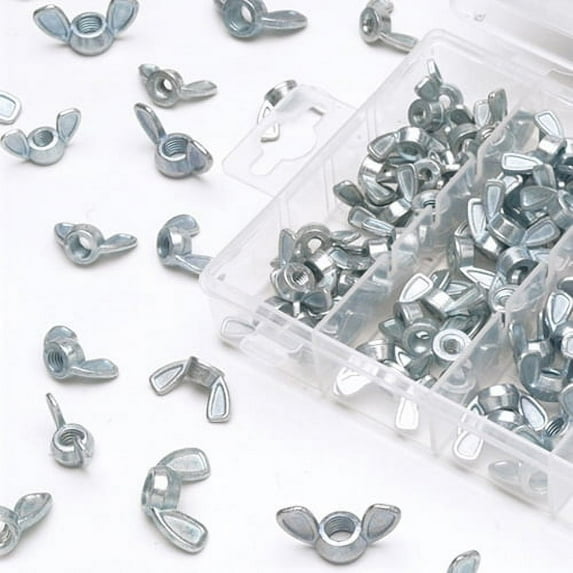 Performance Tool Wing Nut Hardware Kit, Black Hardware Nuts, 150 Pieces