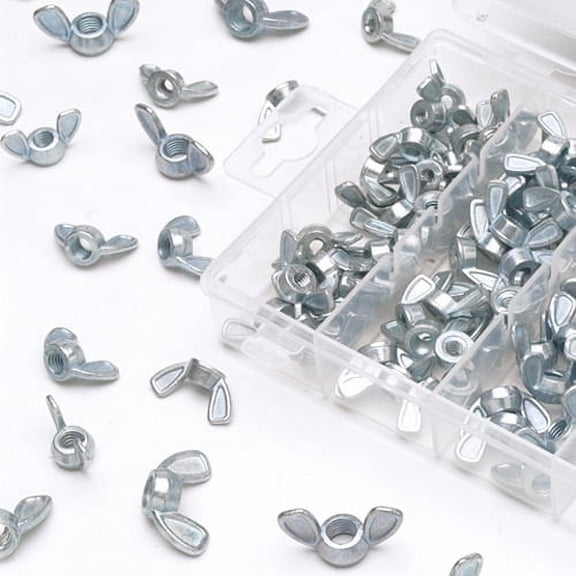Performance Tool Wing Nut Hardware Kit, Black Hardware Nuts, 150 Pieces