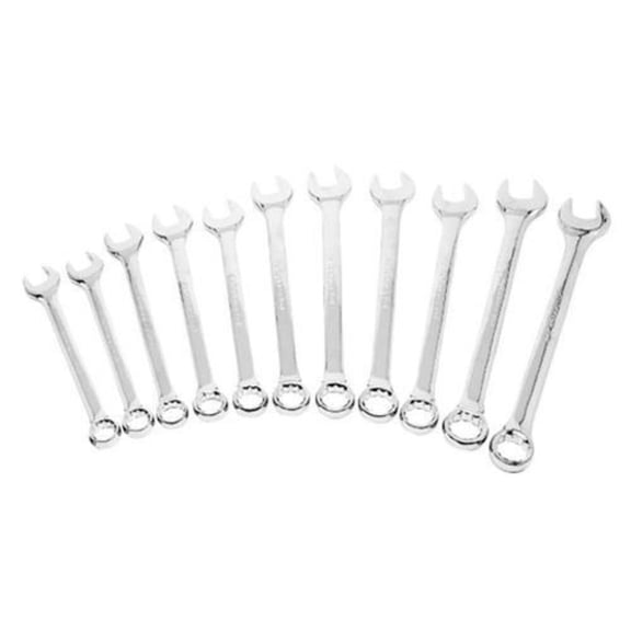 Performance Tools W1062 11 Piece Full Polish Combination Wrench Set - Metric