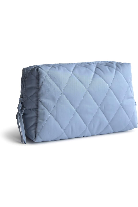 Performance Twill Medium Cosmetic Bag, Soft Chambray