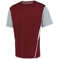 thumbnail image 1 of Performance Two-Button Color Block Jersey - L / CARDINAL/BASEBALL GREY, 1 of 1